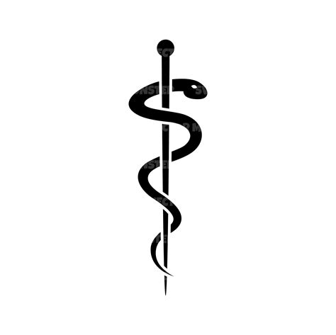 rod of asclepius medical symbol.